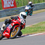 Ann Jennifer on way to winning the Girls (Stock 165cc) race for a double (June 8)