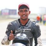 Hyderabad's Rajender Beedani, winner of the Stock 165cc (Novice) race (June 7)