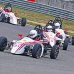 Joel Joseph (No.31) on way to winning the Formula LGB 1300 race (July 19)