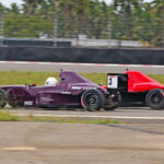 Nigel Abraham Thomas (No.3), winner of MRF F1600 Race-2 (July 20)