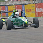Sai Shiva Sankaran celebrating his maiden win in the MRF F1600 (July 19)