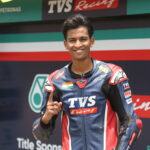 Pune's Sarthak Chavan, winner of the Pro-Stock 301-400cc race (Aug 02)