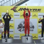From Left to Right - Winners of JK Tyre Levitas Cup (Rookie) - Ashwin Puglagiri, Dipayan Dutta & Nihal Singh