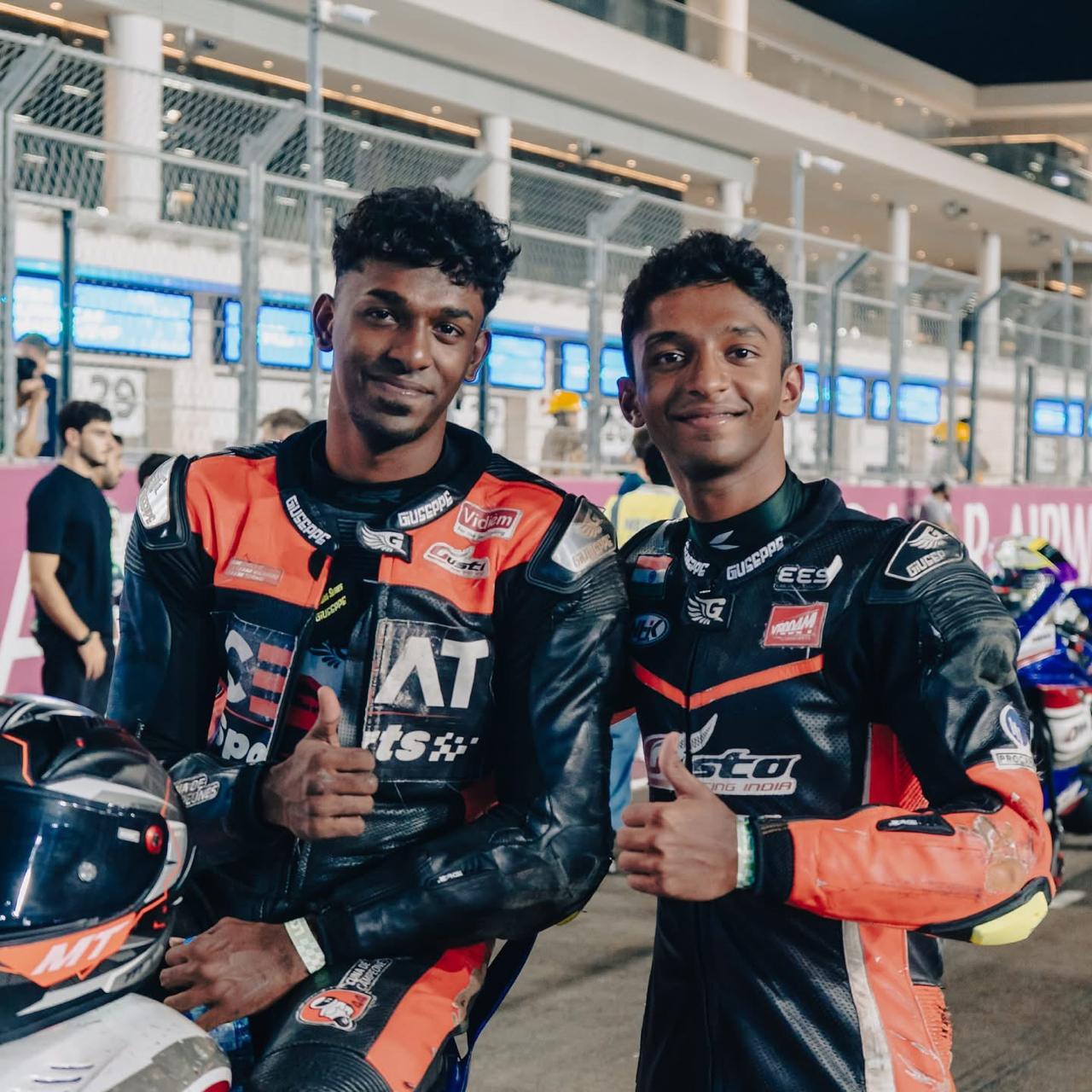 Geoffrey Emmanuel (left) and Johann Emmanuel. The siblings secured three podium finishes between them in the QTSK Championship in Qatar