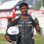 Hyderabad's Rahil Pillarisetty, who took pole position in the Pro-Stock 301-400cc Open category (Sept 5)