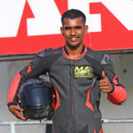 Hyderabad's Rajender Beedani, who qualified for pole position in the Stock 165cc (Novice) category (Sept 5)