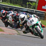 Rahil Pillarisetty (88) leading the pack en route to winning the Pro-Stock 301-400cc Open race (Sept 6)