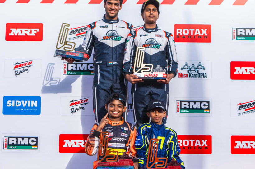 The winners (left to right) - Krish Gupta and Arafath Sheikh (standing), Rivaan Dev Preetham and Shiv Tummala (seated) (Sept 14)