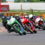 Kamal Navas (95) leading the pack while winning the Super Stock Intermediate 165cc race (Oct 4)