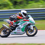 Rahil Pillarisetty on way to an easy win in the Pro-Stock 301-400cc category race (Oct 4)