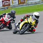 Rajender Beedani (6) en route to winning the Stock 165cc (Novice) race ahead of Lal Nunsanga (58) (Oct 4)