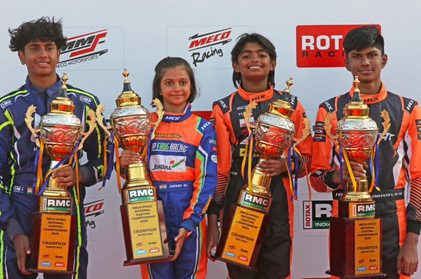 National Champions (left to right) - Ishaan Madesh (Senior), Arshi Gupta (Micro), Reevan Dev Preetham (Mini) and Eshanth Vengatesan (Junior) (Nov 9)