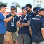 Rider coach Iker Larranaga of Spain briefing top TVS boys and TVS rider coach