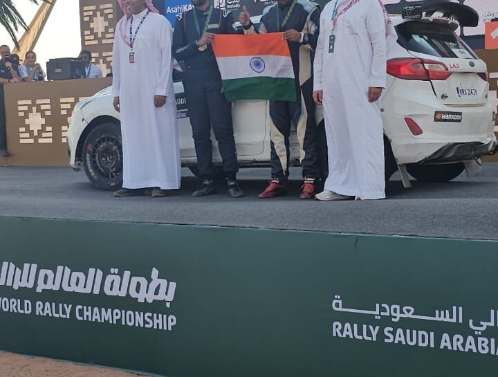 Naveen Puligilla & Musa Sherif finish 2nd in WRC3 in Saudi Arabia