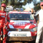 Pragathi Gowda, left and Chandramouli, iNRC2 winners K1000