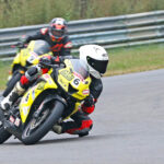 Hyderabads Rajender Beedani (6), who qualified for pole position in the Stock 165cc (Novice) category (Jan 9)