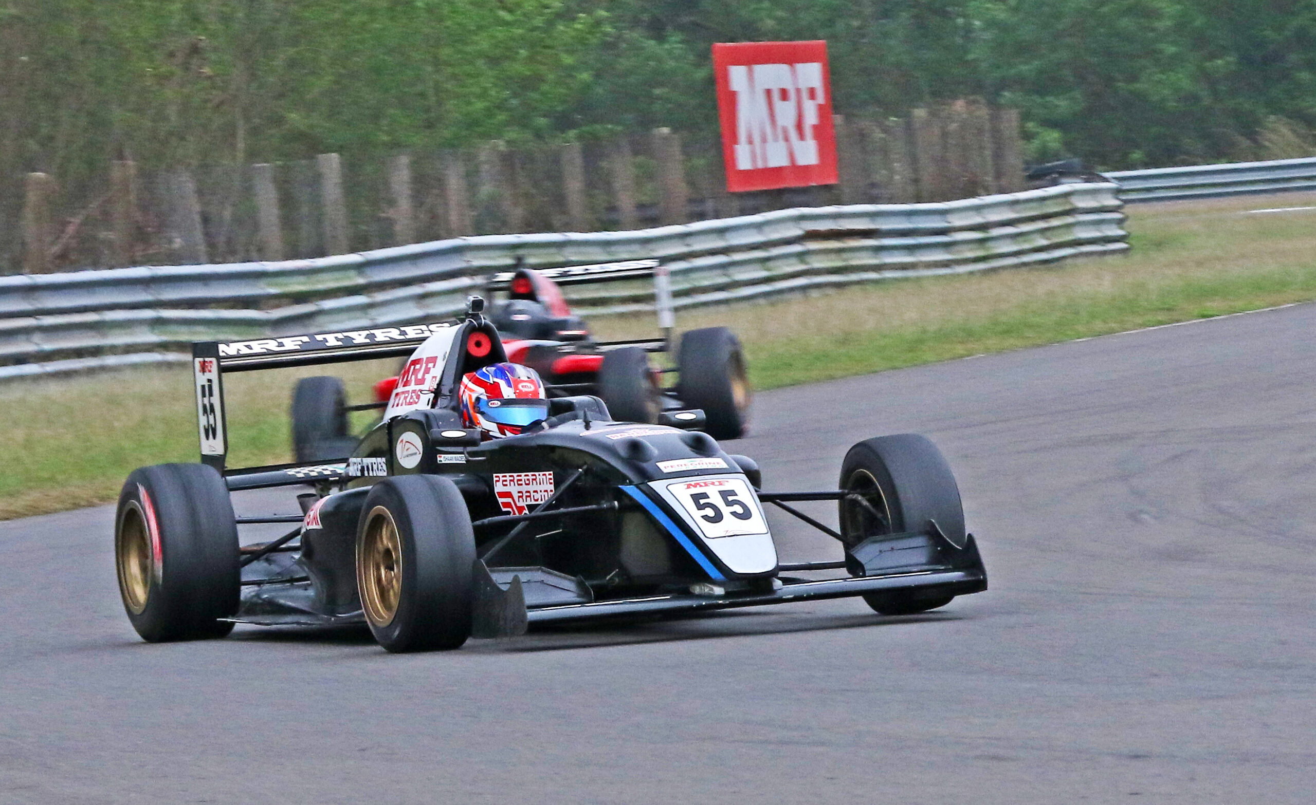 Ishaan Madesh (55) en route to winning the MRF F2000 race (Jan 24)