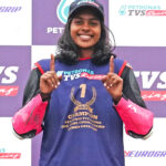 Jagathishree Kumaresan (Chennai) who clinched the title in the Women category of the Petronas TVS One-Make Championship (Jan 9)