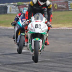Rahil Pillarisetty celebrating his win in the Pro-Stock 301-400cc Open race (Jan 10)