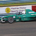 Sai Shiva Sankaran celebrating his win in the MRF F1600 race (Jan 25)
