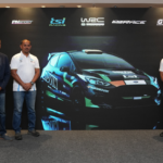 From Right to Left Dean Mascarenhas-Driver WRC Debut, Mohan Nagarajan- Chairman, Sidvin Energy, Gagan Karumbaiah-Co-Driver WRC Debut, Karna Kadur- 3X INRC Overall Champion and Fabid Ahmer, Driver, TSI