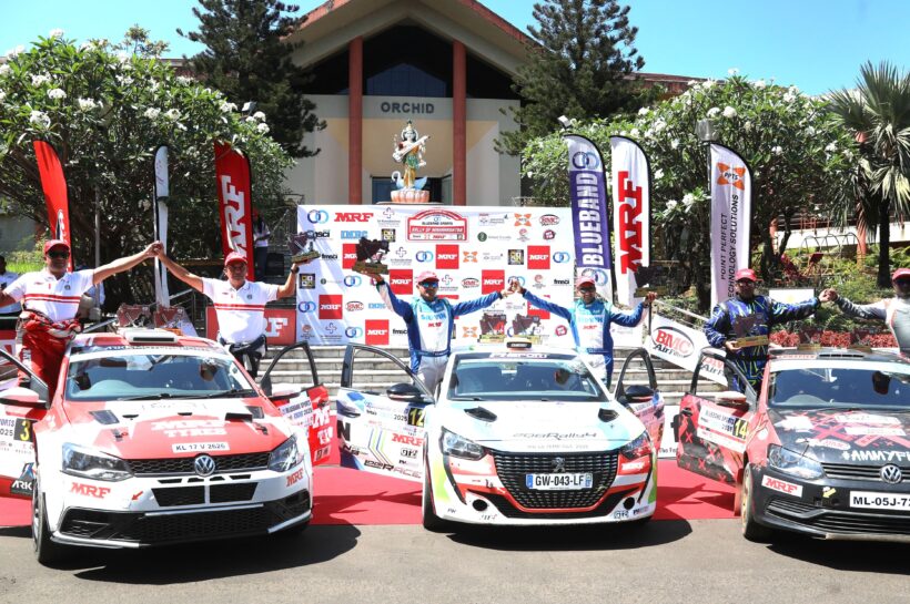 INRC Nashik Rally top-3 overall winners Photo by Suresha