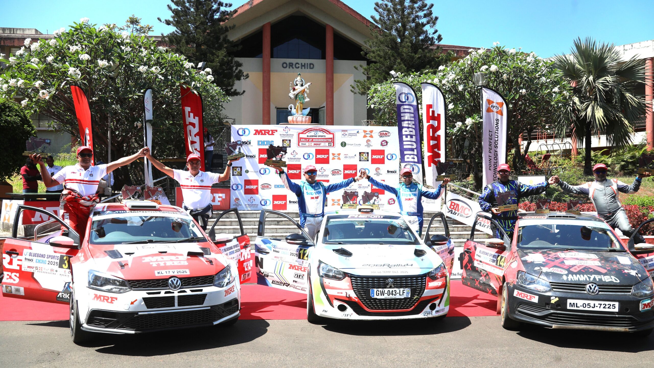 INRC Nashik Rally top-3 overall winners Photo by Suresha