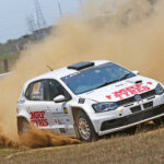 Karna Kadur, winner of the 49th South India Rally (April 19)