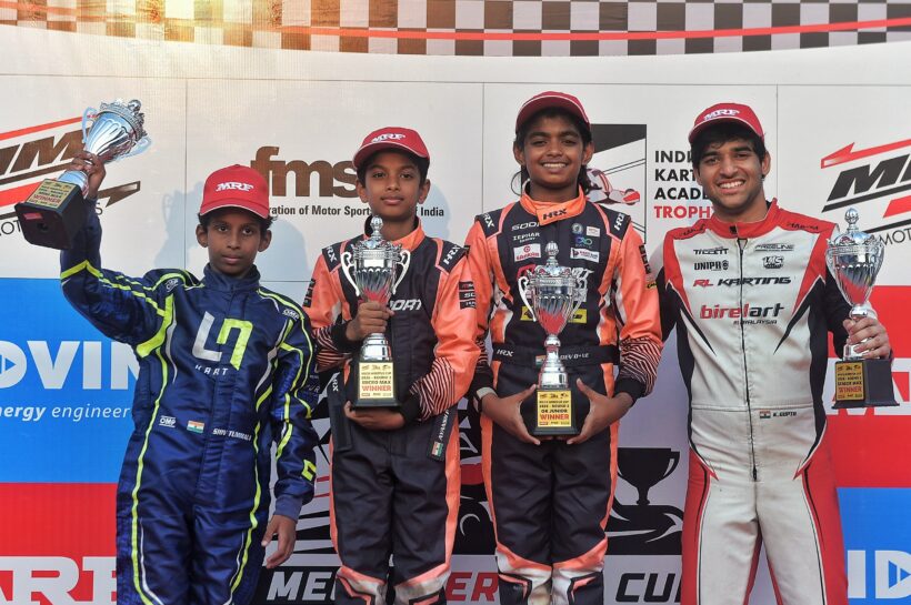 The top four after Round-2 (left to right) - Shiv Tummala, Ayansh Patil, Rivaan Dev Preetham and Krish Gupta.