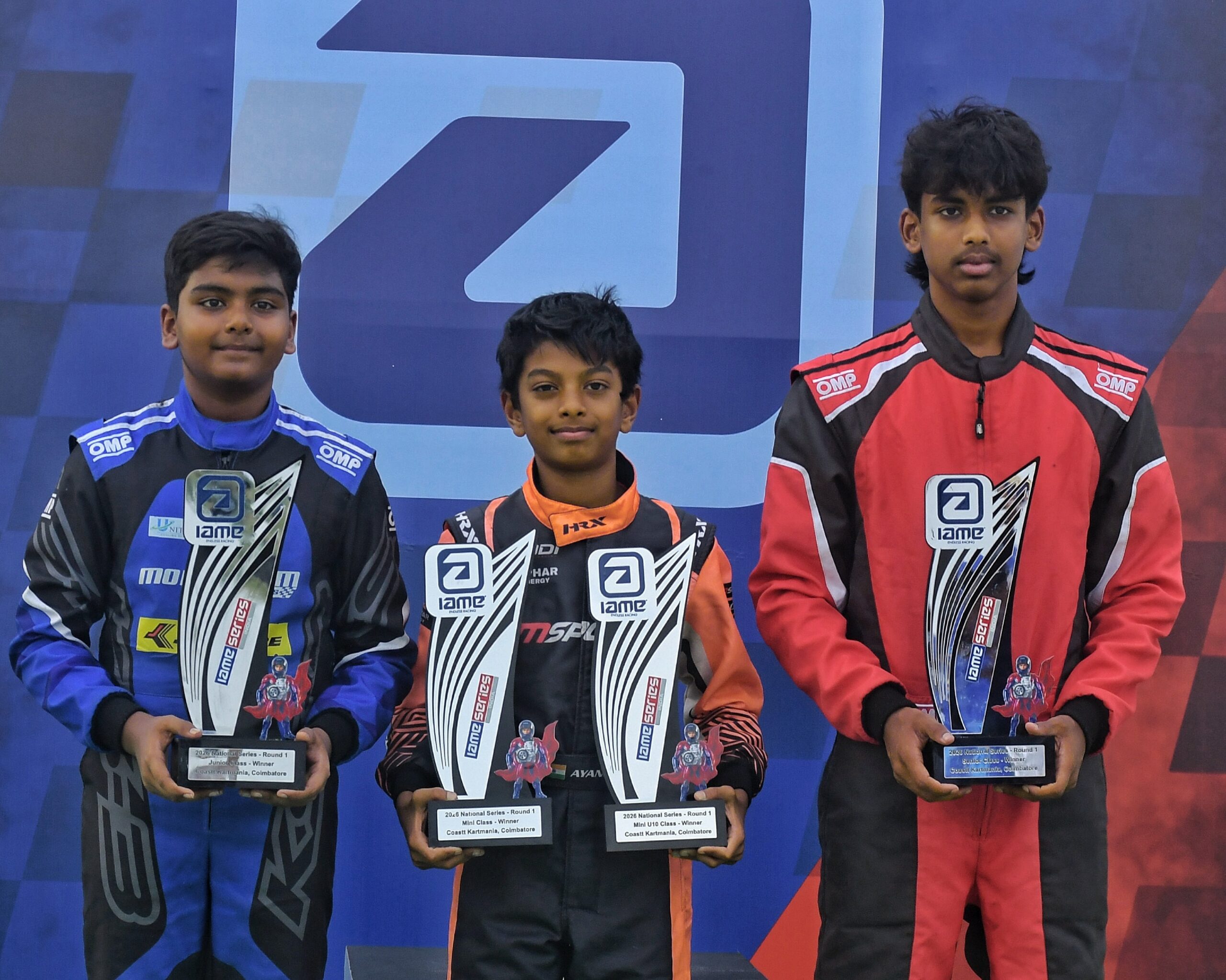 The winners (left to right) - Rehan Khan Rasheed, Ayansh Patil and Swarnav Das (May 31)