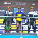 Kavin Quintal, right, finishes second in Race 1 at Jerez