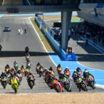 Action at Round 1 of the Copa de España de Velocidad, a Spanish event for superbikes.